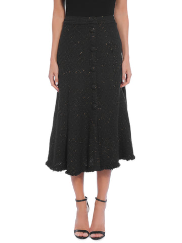 FABULOUS AGILITÀ - Saia Midi Lorena Tweed Preto